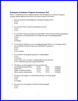 Employee Assistance Program (EAP) Awareness Poll